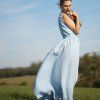 Boho maxi šaty Sky Blue IV (Le Mi)